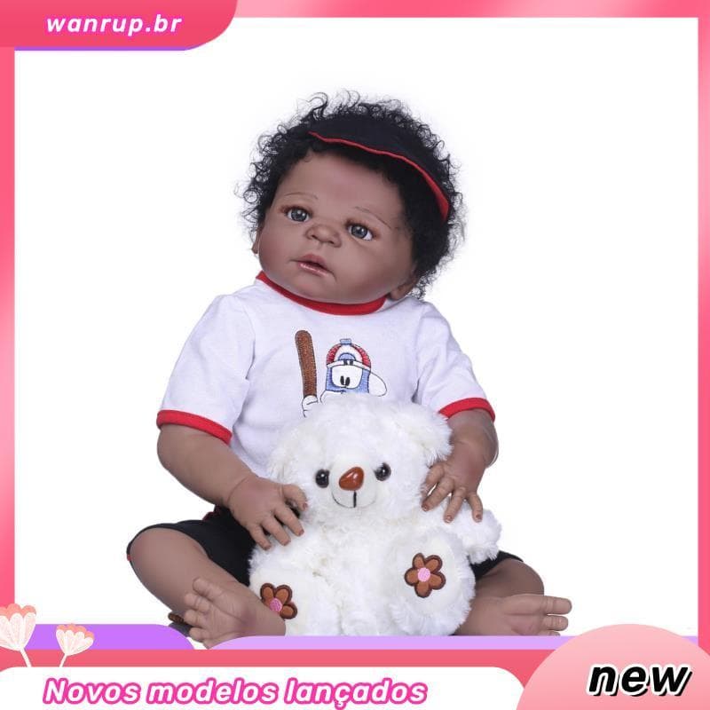 Decdeal Reborn Dolls 22 Polegadas Lifelike Weighted Baby R ealistic Vinil Silicone Boneca Com Chapéu E Cesta