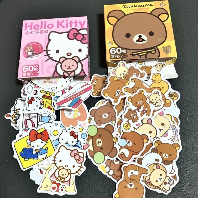 Bonito dos desenhos animados kt Rilakkuma caixa de presente adesivo do telefone móvel à prova dwaterproof água kt adesiv