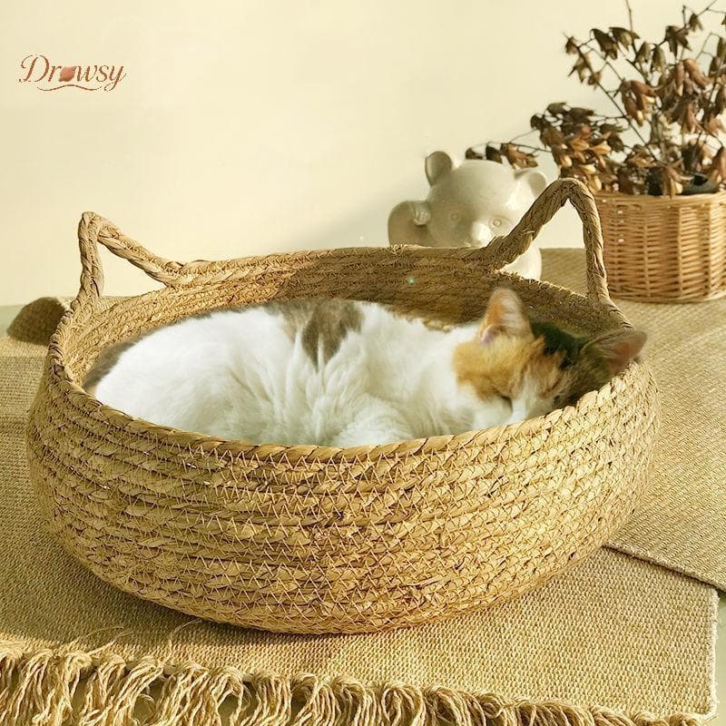 Drowsy Tecelagem Ninhos De Gato Durávelfortable Rattan Gatos Thiening Respirável Resistente Ao Desgaste Pet Suprimentos