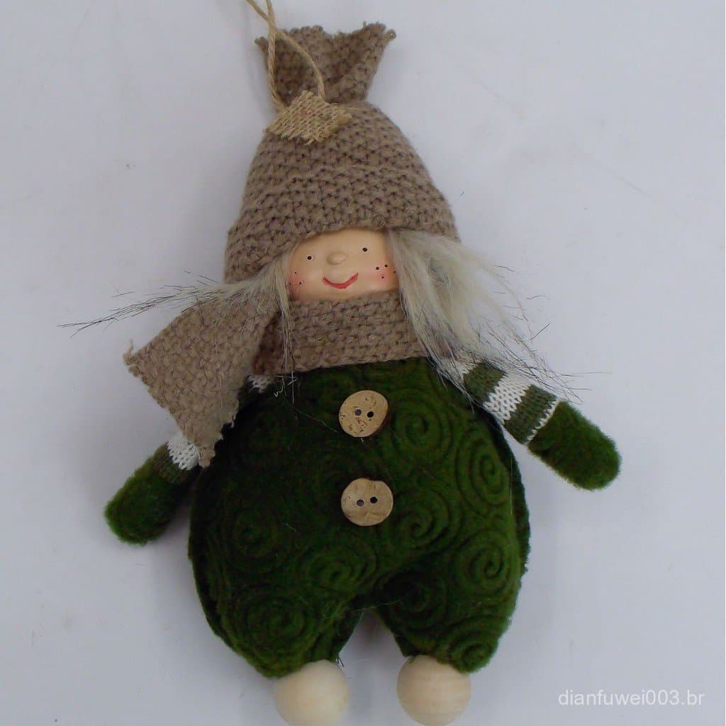 Bonecos fofos de Natal e Páscoa, artesanato em tecido de pelúcia, pequenos pingentes de tricô, acessórios decorativos cr