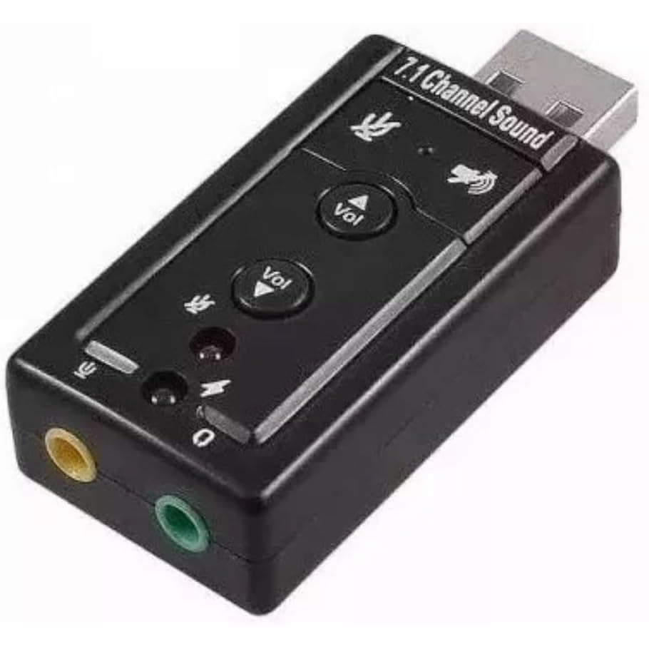 ADAPTADOR USB PLACA DE SOM PC NOTEBOOK USAR HEADSET P2 PS3