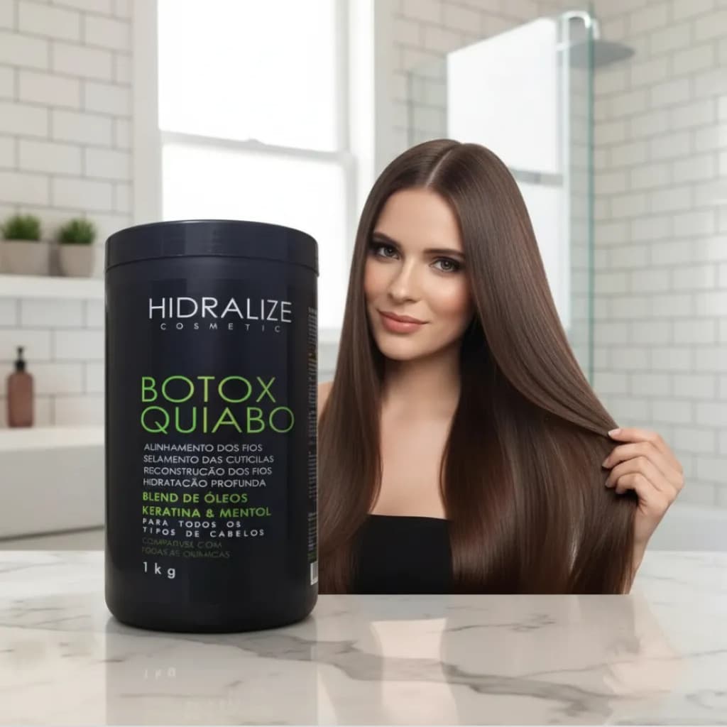 Botox Capilar Quiabo Hidralize 1kg Alinhamento Térmico Selagem Redutor de Volume Premium