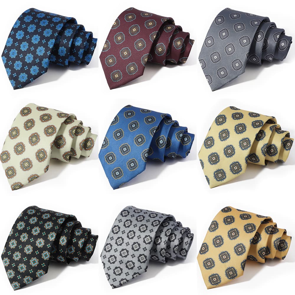 Novo estilo gravata masculina impressa gravata 8cm moda Casual gravata de mão masculina cor sólida High-End gravata veri