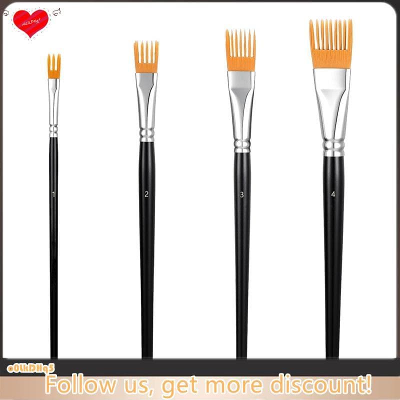 Profissional Para Pincéis De Artistas , Conjunto De Artísticos De Pente De 4 Peças Pintura Acrílica , Pincel Estudantes