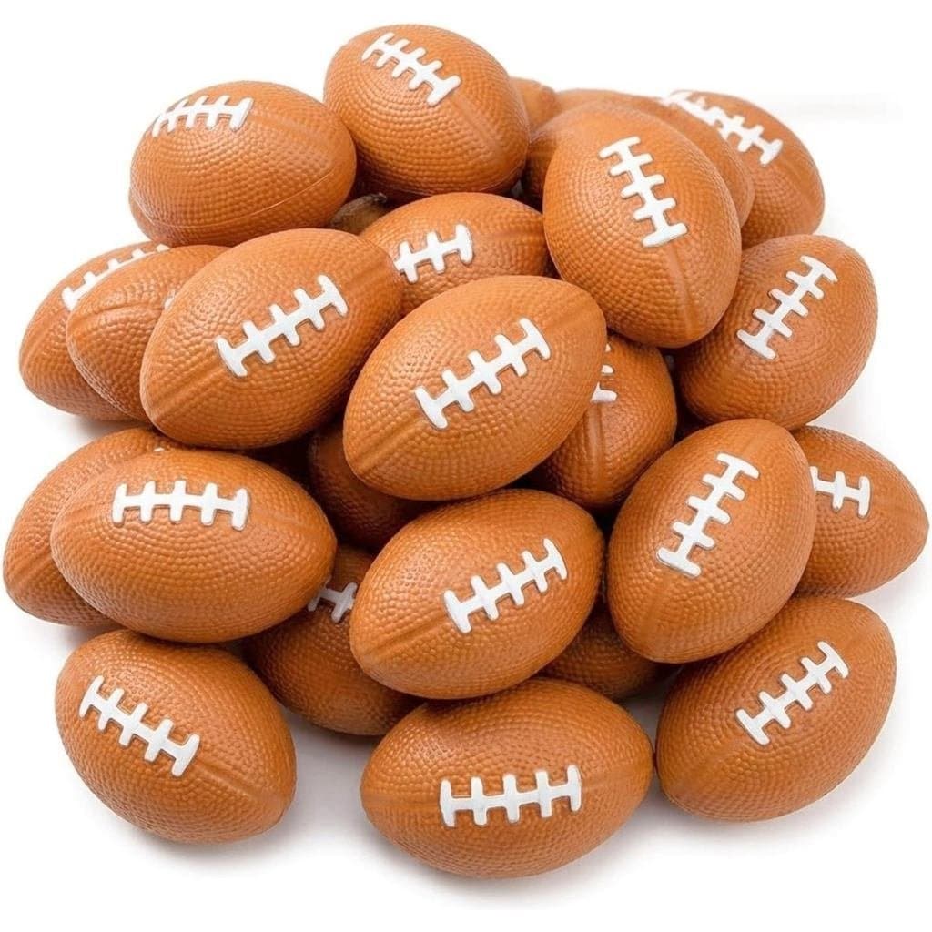 ALISSAR Pacote com 20 Mini Bolas de Futebol Antiestresse de 3,4", Mini Bolas de Futebol de Espuma para Decoração de Fest
