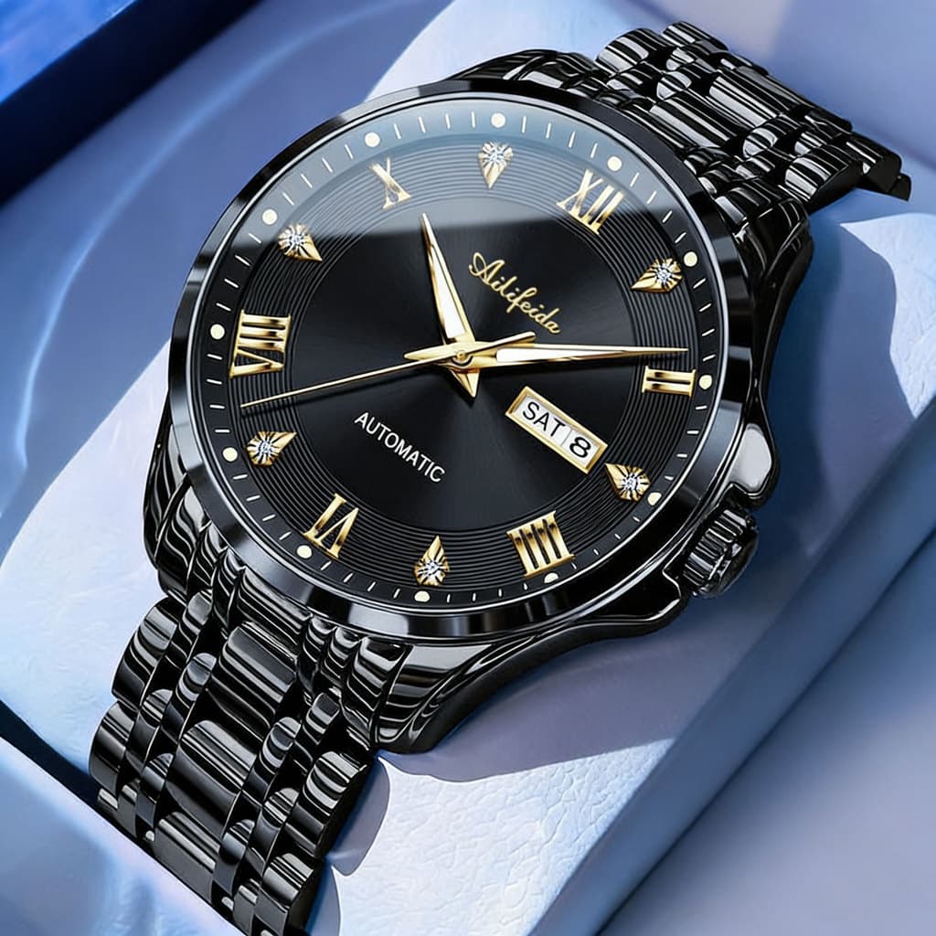 relogio masculino Swiss Original totalmente automático puro relógio mecânico masculino High-End moda luminosa à prova dw