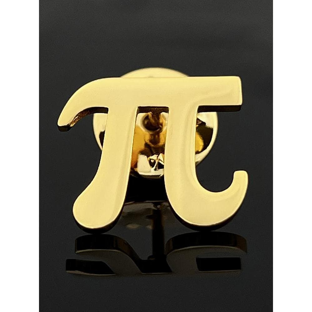 18k titânio aço inoxidável Pi símbolo matemático casaco lápis caso decorativo broche crachá acessórios moeda