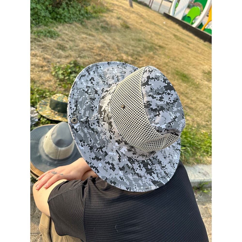 boné masculino boné Chapéu protetor solar dobrável ao ar livre camuflado masculino de verão