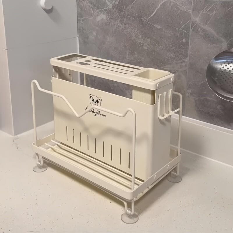 Multifuncional faca Rack prateleira de parede doméstico pauzinho titular cozinha dreno bancada coleção fabricante