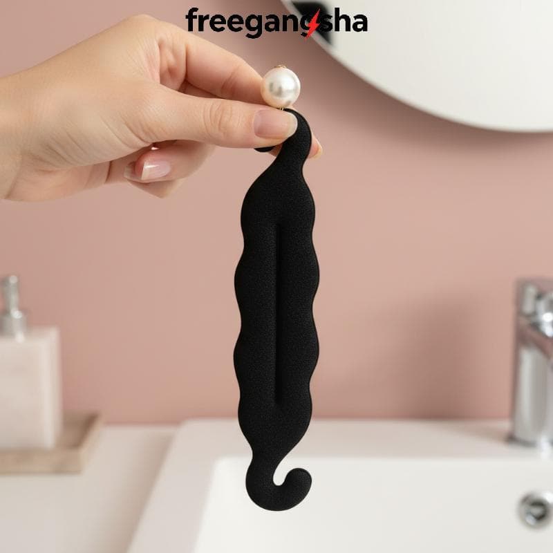 [FRE] Fashion Pearl Hair Twist Maker 1 Peça De Espuma Macia Esponja Modelador Trançador Ferramenta De Penteado Portátil