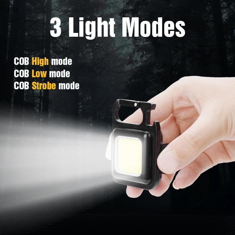 [sum] COB Led Luz Camping Alta Potência Tipo-C Lanternas Recarregáveis Tocha Mini Lanterna Holofote Chaveiro De Trabalho