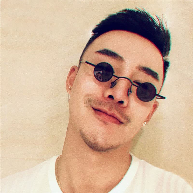 Retro na moda único pequeno quadro masculino Mini pequeno círculo óculos quadro óculos de sol influenciador feminino Ste