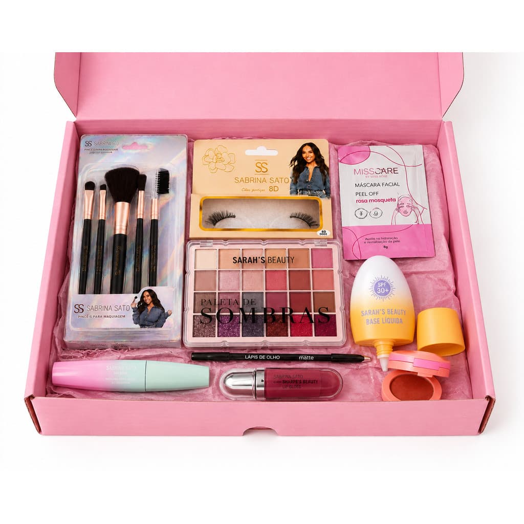 Kit Maquiagem  para pele clara Presente Iniciantes Adolescentes Teen Menina com caixa