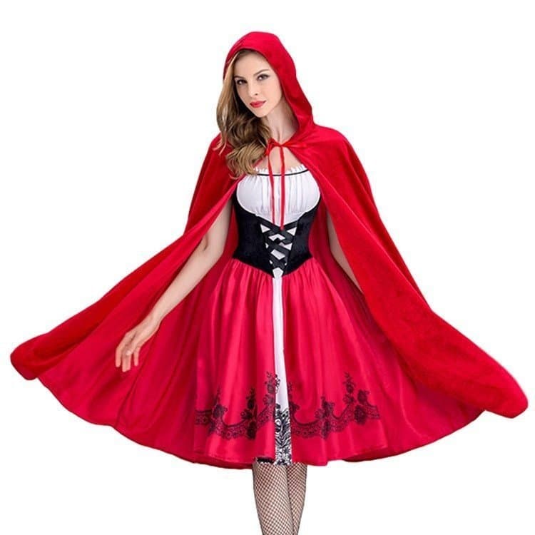 Fantasia de Chapeuzinho Vermelho para Adultos, Vestido de Cosplay, Festa a Fantasia, Barco, Halloween, Carnaval OGQA BCH
