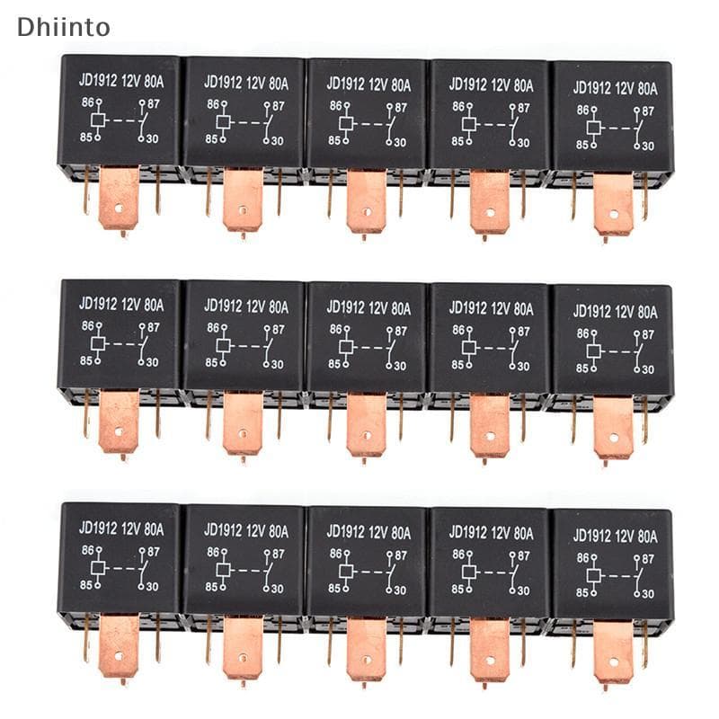 [Dhiint] Relé Resistente À Prova D'água 4 Pinos DC 24V 12V 80A JD1912 Automotivo Para Carro