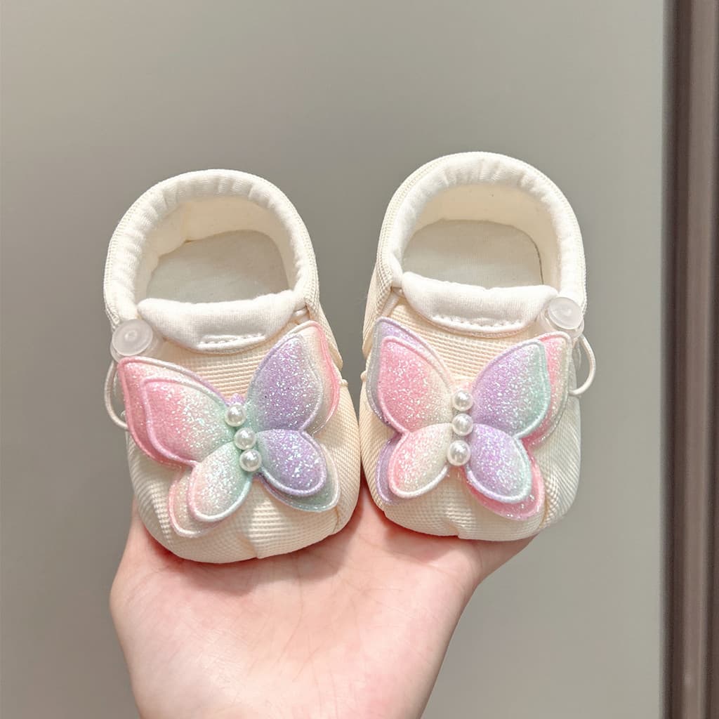 Primavera outono dos desenhos animados do bebê sapatos de caminhada 0-1 anos de idade bebê menina sola macia anti-desliz