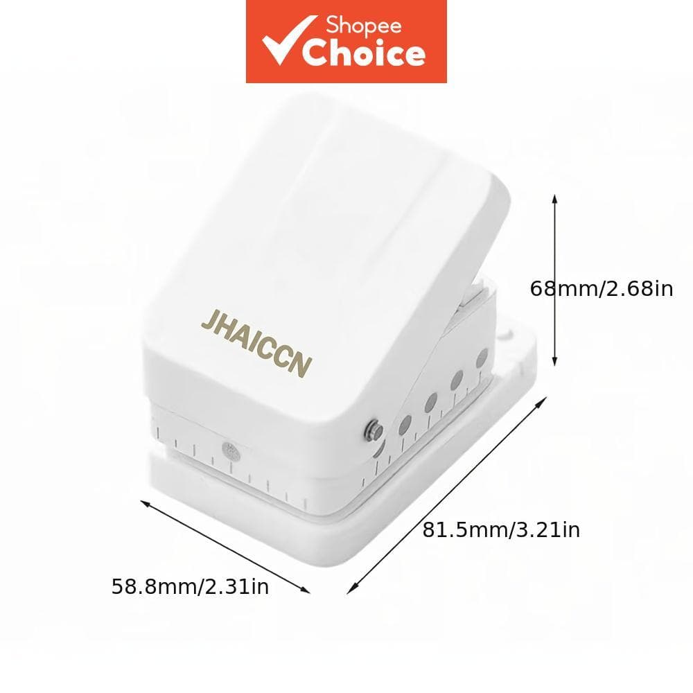Furador 1 unidade 3 em 1 multi-modo, perfurador de papel portátil 5mm, furo único/3/5 furos, com bandeja de resíduos,