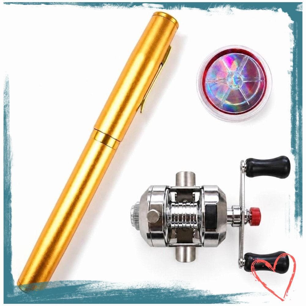 Kit De Vara De Pesca Com Caneta MIHAN , Linha De 100 M Conjunto De Bolso De Mini Carretel , Comprimento De 1.95
