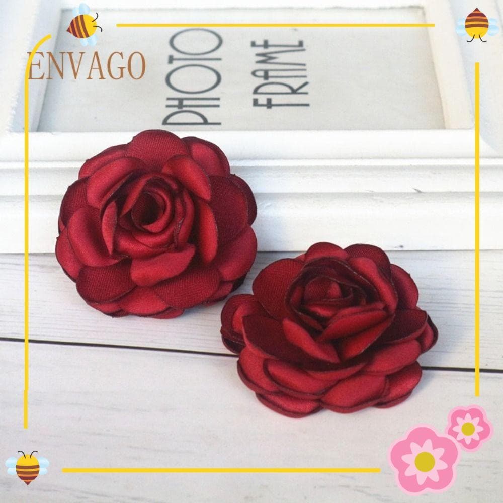 Decoração De Vestido , Flor Artificial De Tecido Artesanal De Rosa De Cetim De Camélia De Seda , Acessório De Cabelo