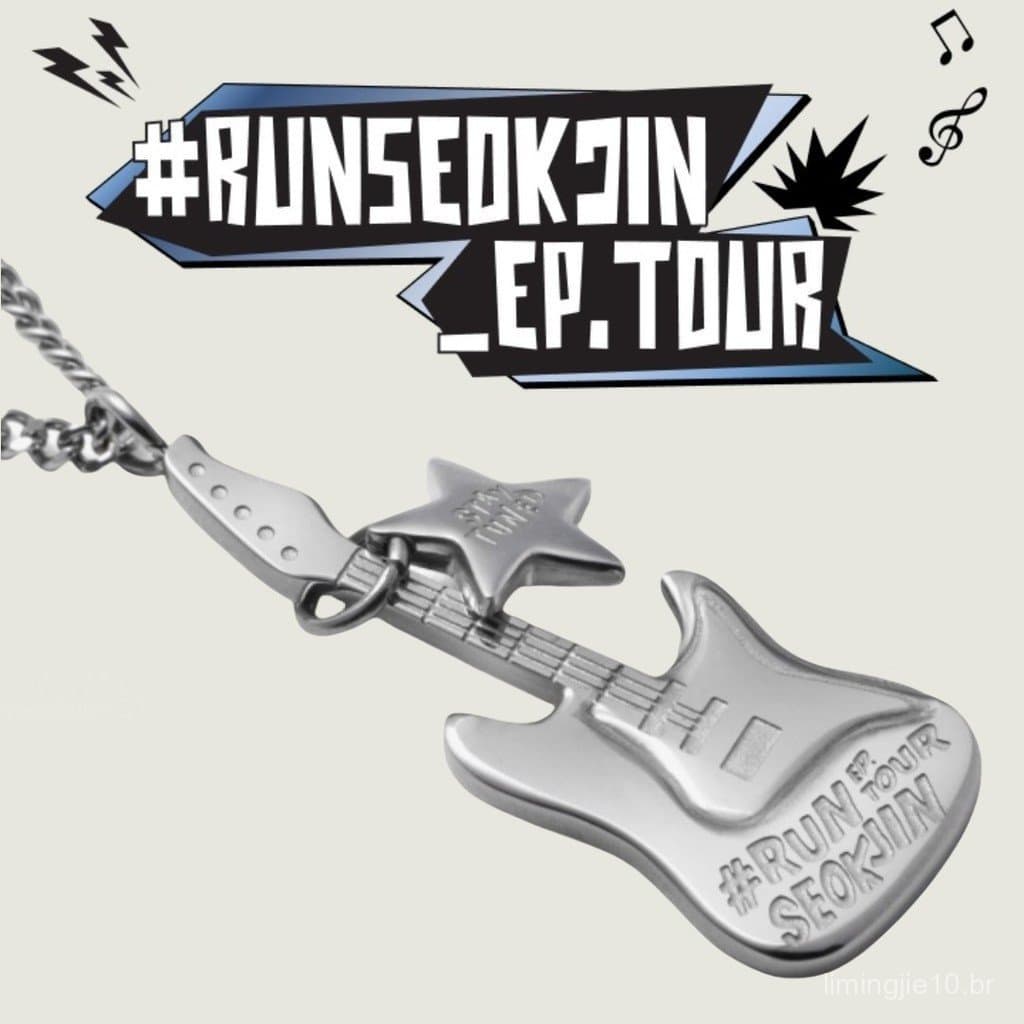Colar Com Pingente De Guitarra Kpop Idol JIN RUNSEOKJIN