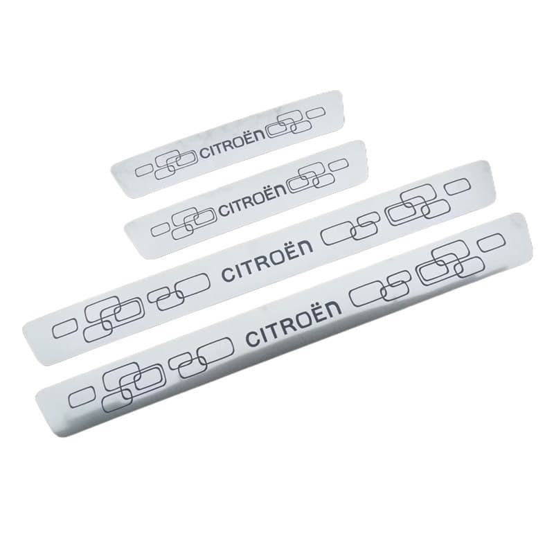 Aço Inoxidável Guarnição de Soleira Proteção de Porta de Carro para Citroen Aircross, Conjunto de 4 peças