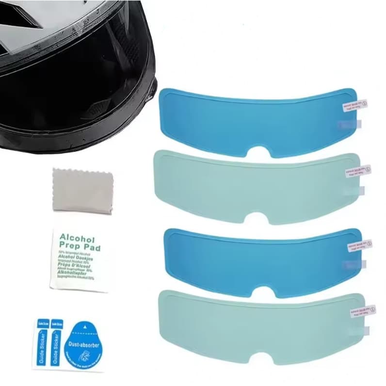 Filme Antiembaçante À Prova De Chuva Para Capacete-Adesivos Duráveis De Equitação Com Revestimento Nano-Adesivo Transpar