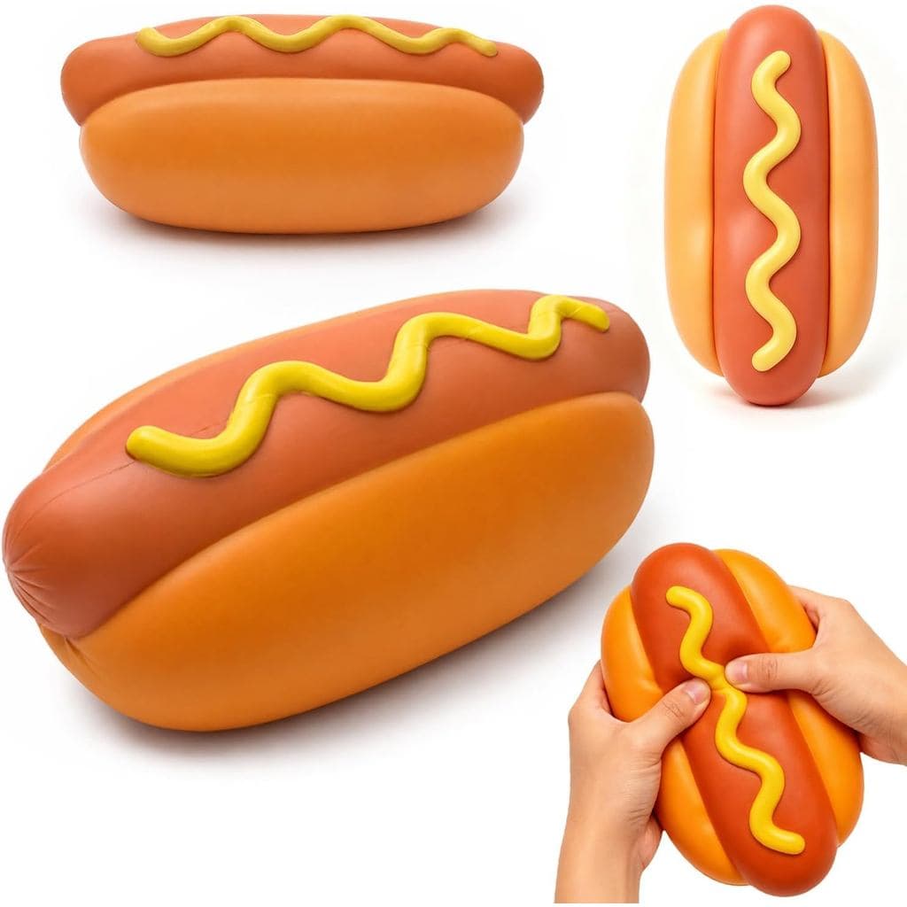 Brinquedo Antiestresse Colossal Squishy em Forma de Hot Dog para Alívio da Ansiedade |   Bolas Antiestresse de Frutas Gi