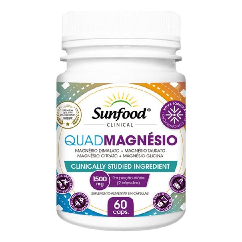 Quadmagnésio Malato/glicinato/taurato/citrato 60caps
