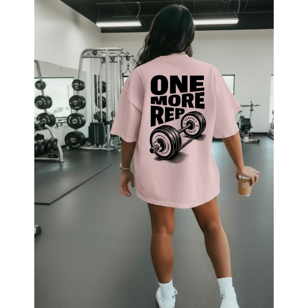 Camisa T-shirt Unissex Estilo Gym rat One more rep  Academia Gym Moda Blusão Fitness