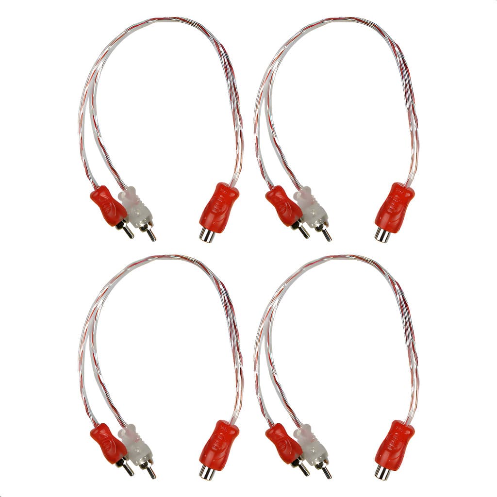 Kit 4 Cabos Rca Injetado Y 2m 1f  Som Automotivo