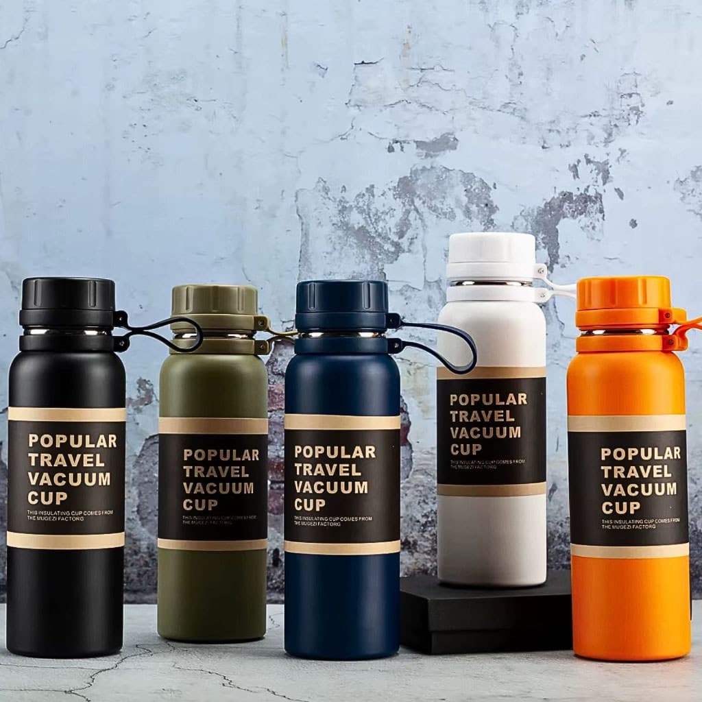 Garrafa Térmica 1000ml Em Aço Inoxidavel À Vácuo Esportes Ao Ar Livre Montanhismo Aptidão Capacidade