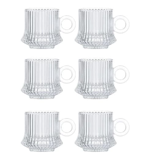 Jogo De 6 Xícaras Para Café 85ml Robusta Lines Em Casa tem