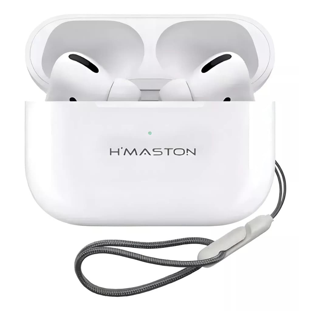 Fone de Ouvido Bluetooth Sem Fio Hmaston RS21 Potente Corrida Cor Branco Foninho Luz Verde Portátil