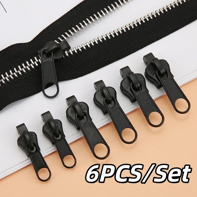 6 Pcs Cabeças De Zíper Multifuncionais Universal Fix Supplies Kit De Reparo De Substituição