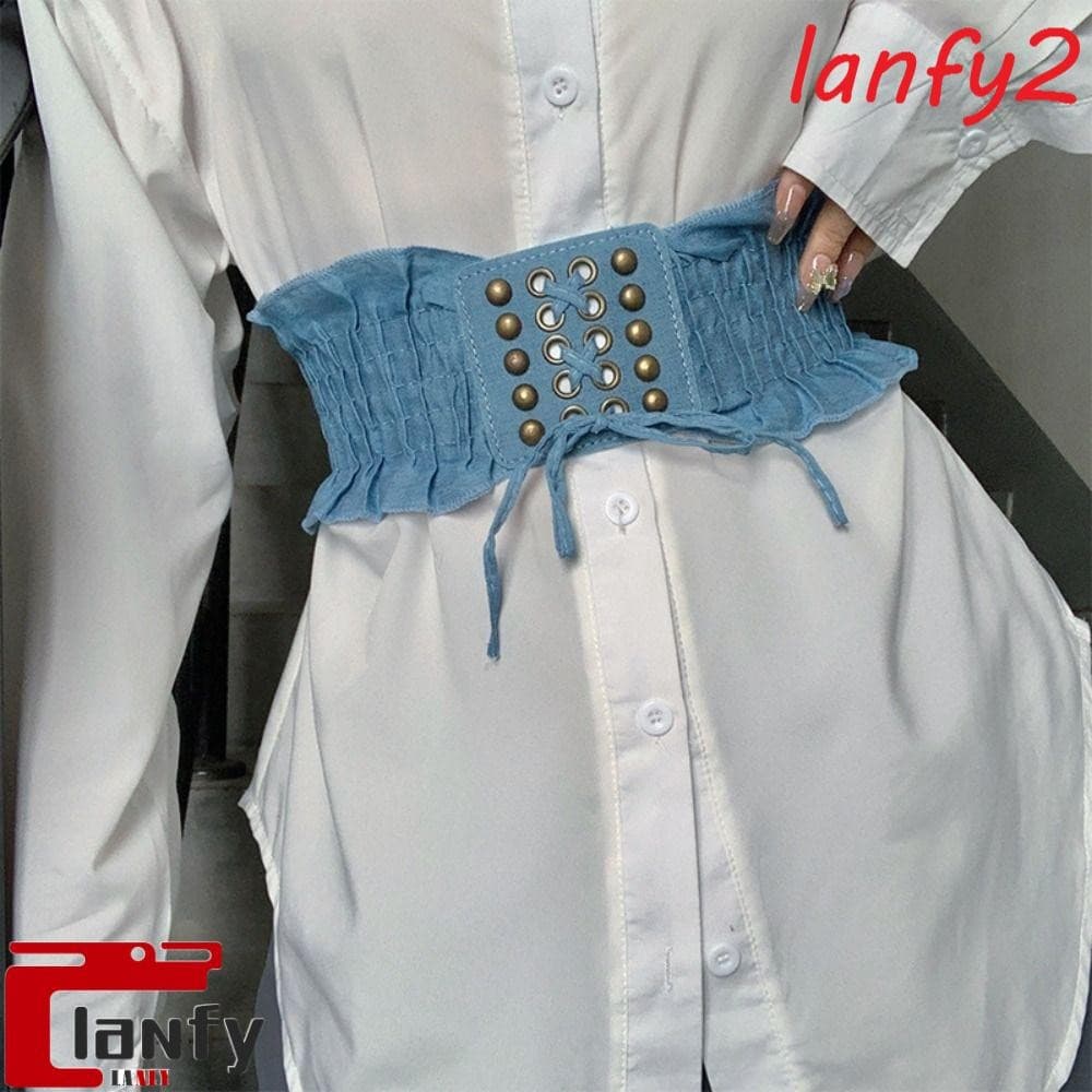 LANFY Cintura Feminina , Vestido Cinto De Alta Jeans Elástico Cummerbunds , Pano Largo
