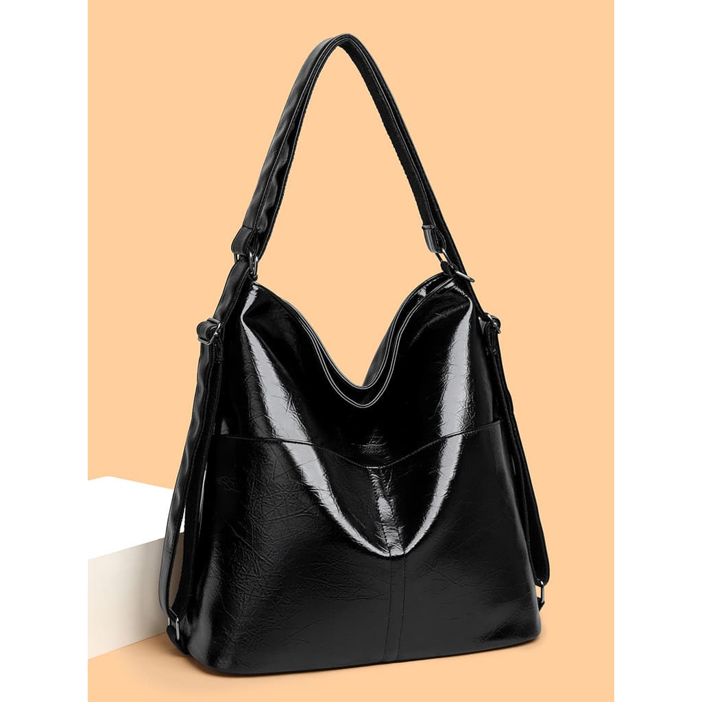 Primavera Original saco de couro macio feminino grande capacidade três propósitos mochila Commuter sacola multifuncional