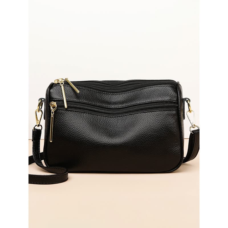 Bolsa multicamadas de couro genuíno genuíno feminina 2026 nova bolsa mensageiro de couro macio de grande capacidade de m