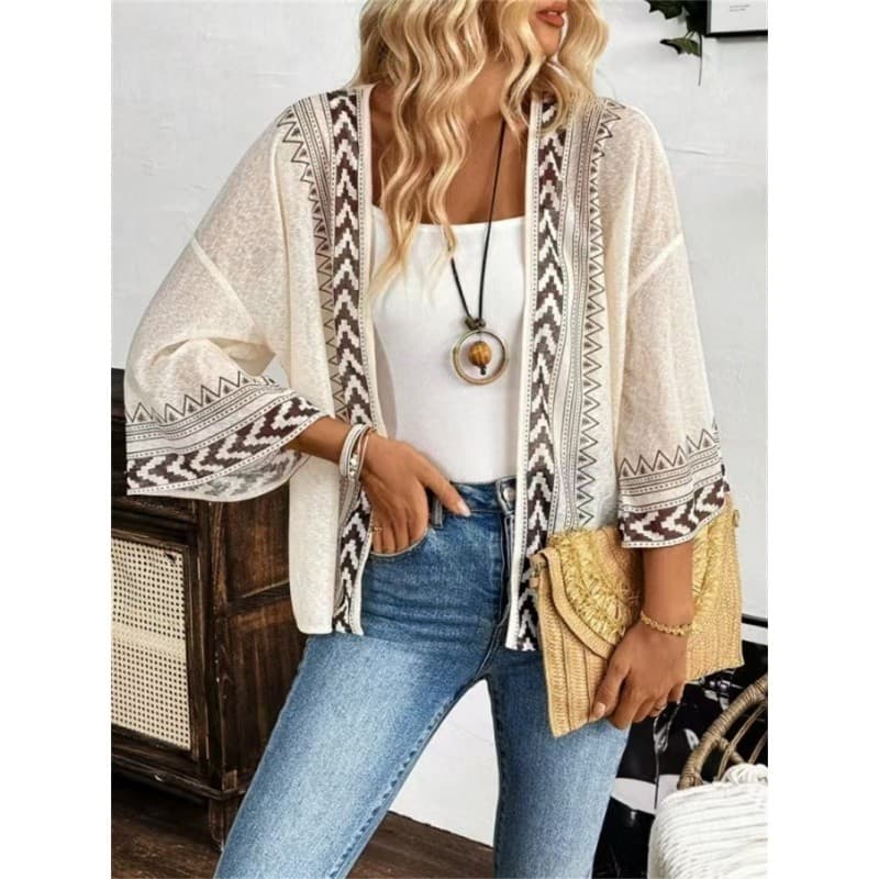 Moda Feminina cardigan Senhoras Topos Malhas De Verão Elegante Manga Sino Camisa Aberta