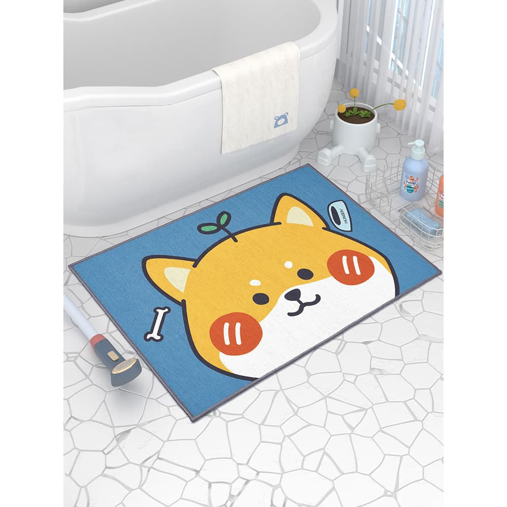 Tapetes de banheiro antiderrapantes, absorventes, para uso doméstico, banheiro, porta, banheiro, pés, desenhos animados