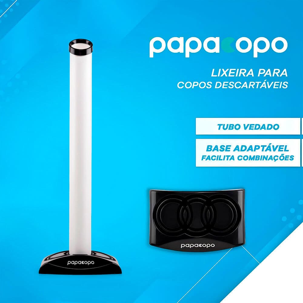 Lixeira Papacopos Coletora para até 140 Copos Descartáveis
