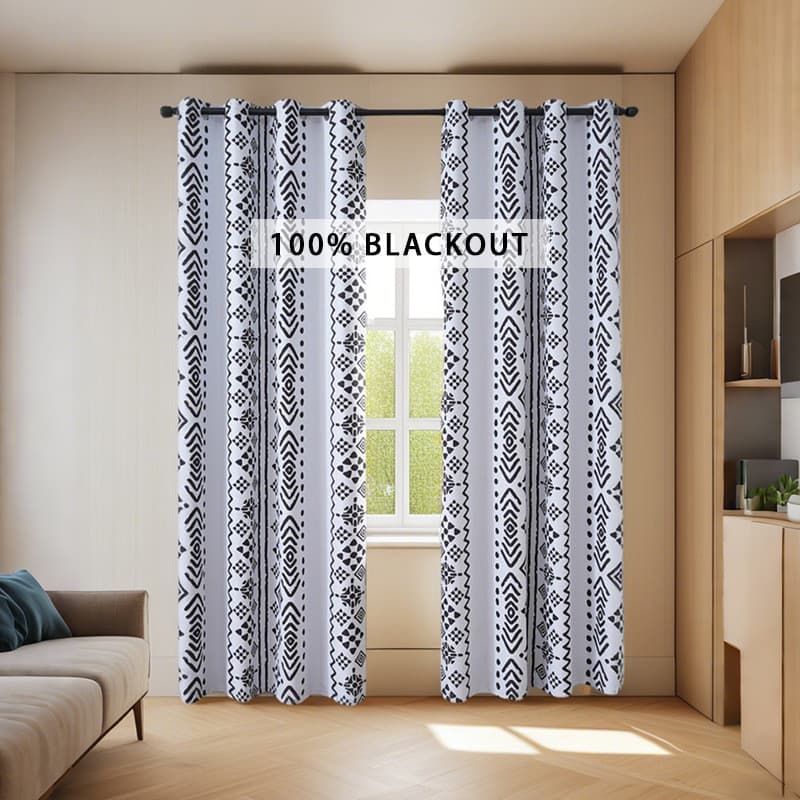 Nordic simples blackout completo impresso cortinas acabadas espessadas cortinas de tecido blackout doméstico sala de est