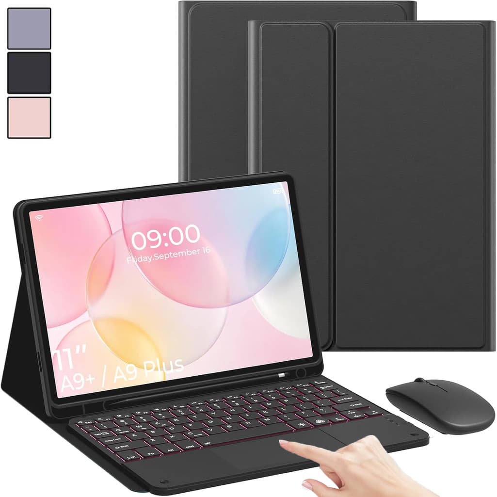 Capa De Teclado Removível Com Trackpad Retroiluminado + Mouse Bluetooth Para Samsung Galaxy Tab S10 FE Plus 13.1 2025 ,/