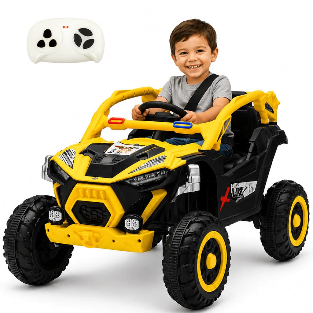 Quadriciclo Eletrico Infantil Zippy Utv Adventure Amarelo 12V Controle