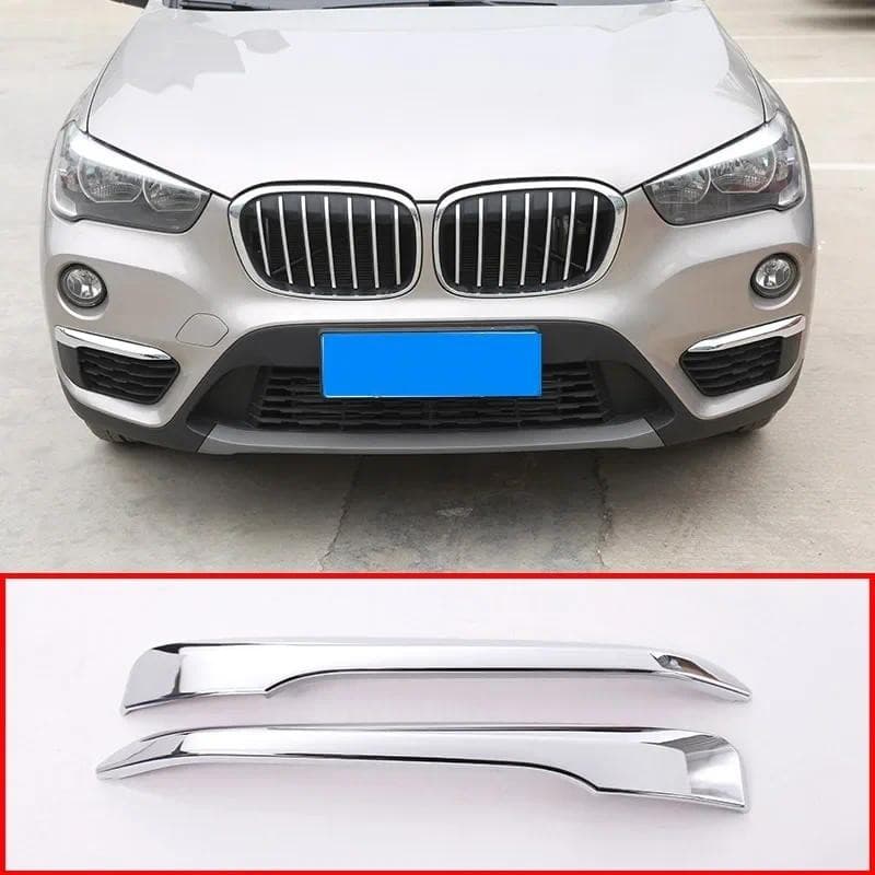 Para 2016-2019 BMW X1 F48 ABS Frente Nevoeiro Lâmpada Guarnição Tira Decoração Acessórios De exterior Do Carro