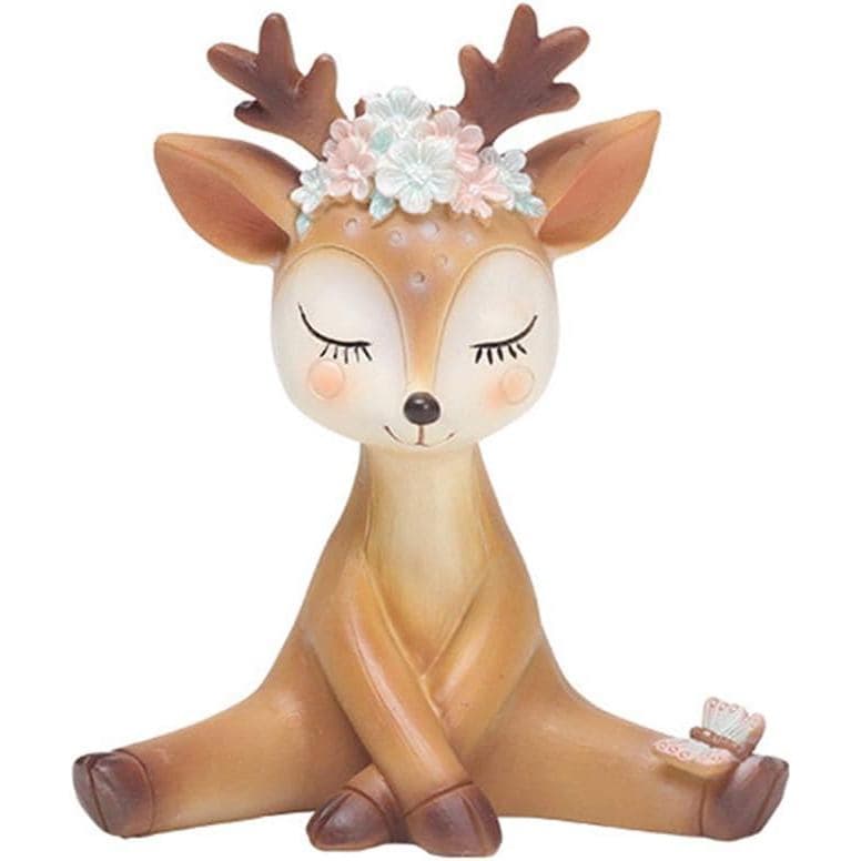 Figuras de Veado para Decoração, 4,3", Veado Fofo, Decoração de Natal para Casa, Ornamento de Resina, Topper de Bolo, De