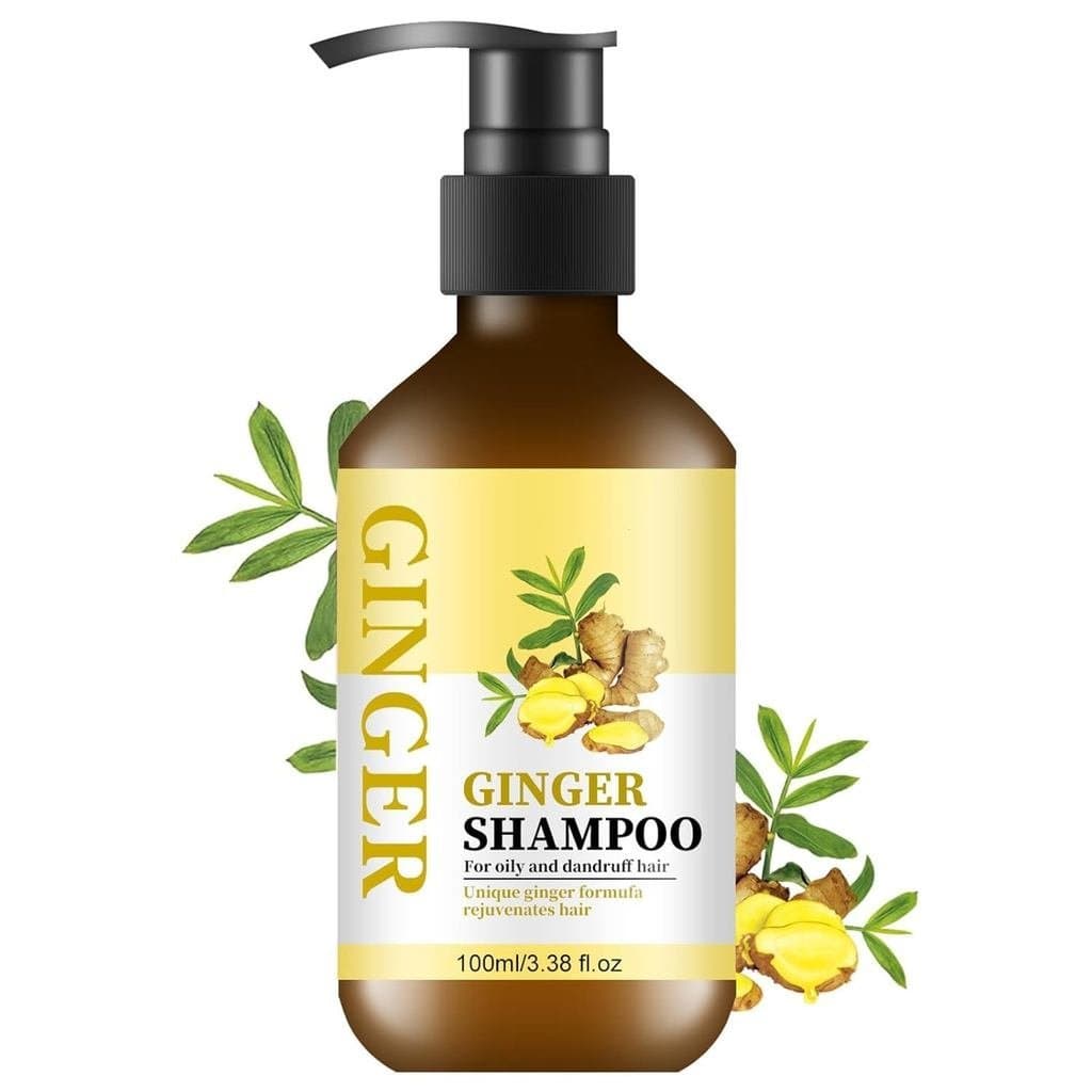 Shampoo de gengibre para cuidados com os cabelos, shampoo anticaspa de gengibre, usado para prevenir a queda de cabelo,