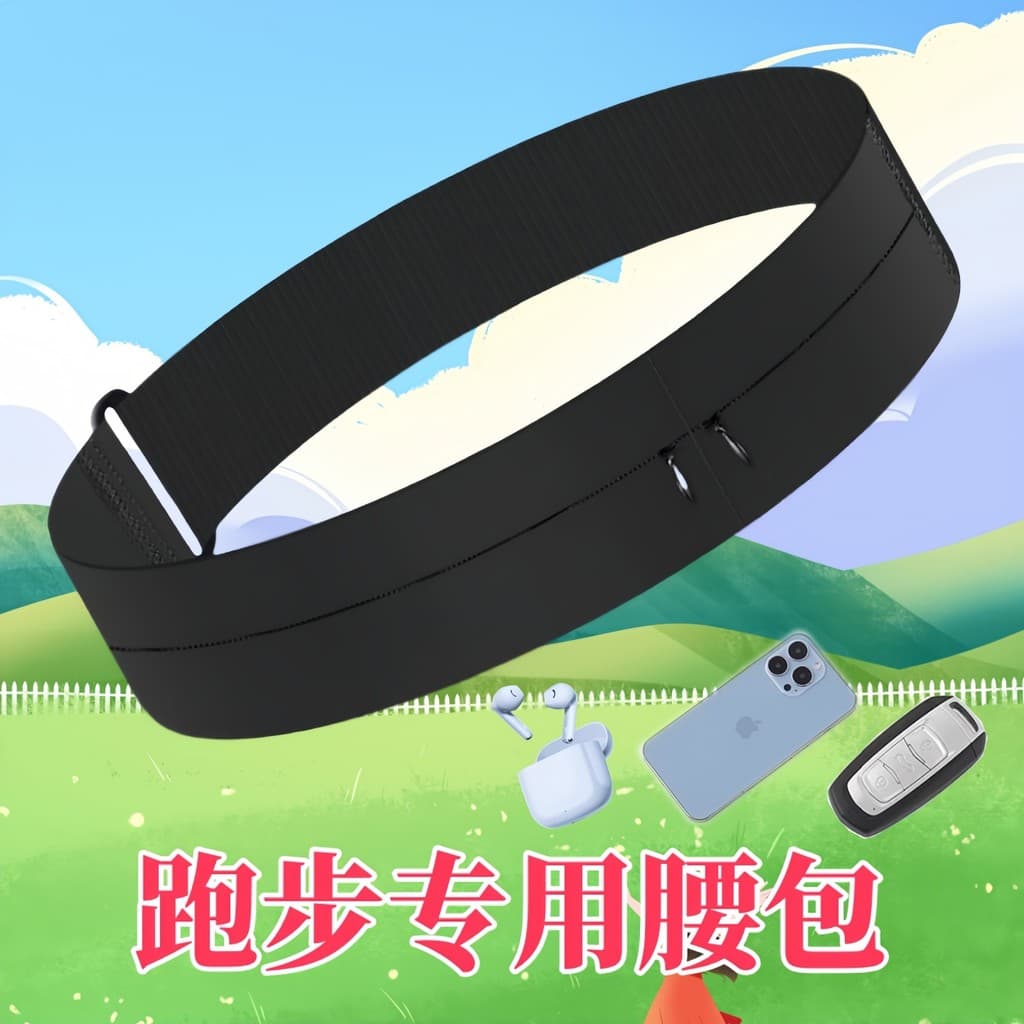 Bolsa de cintura dedicada para corrida, bolsa para celular, cinto esportivo elástico, garrafa de água, Velcro invisível