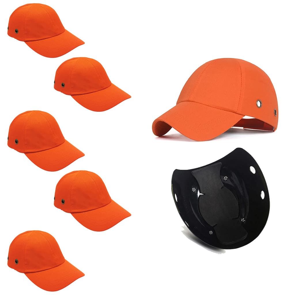Bone com Capacete EPI Kit 5 Uni Obra Seguranca Construcao Reparo Casquete Oficina Trabalho Resistente Protecao