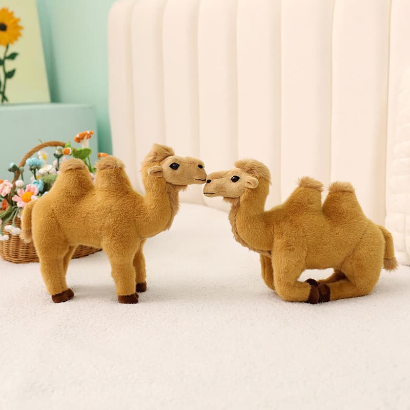 Bonito dos desenhos animados simulação camelo boneca brinquedo de pelúcia deserto camelo boneca crianças presente aniver