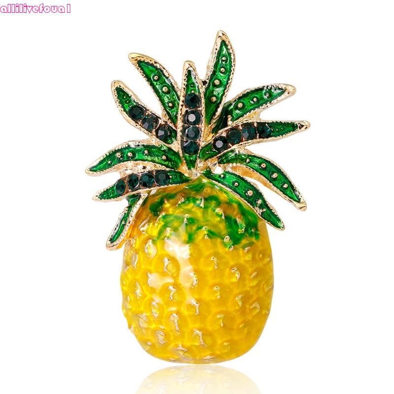 allilivefoua1 Lindo Broche Frutas Abacaxi Esmaltado Corsage Para Filha Esposa